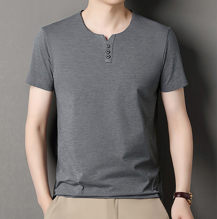 V-Neck Raw Edge T-shirt