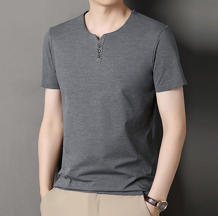 V-Neck Raw Edge T-shirt