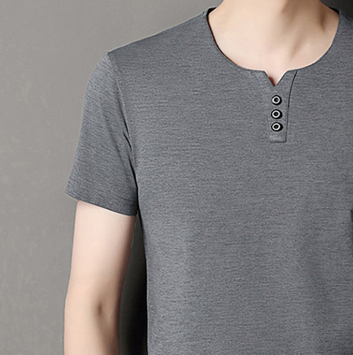 V-Neck Raw Edge T-shirt