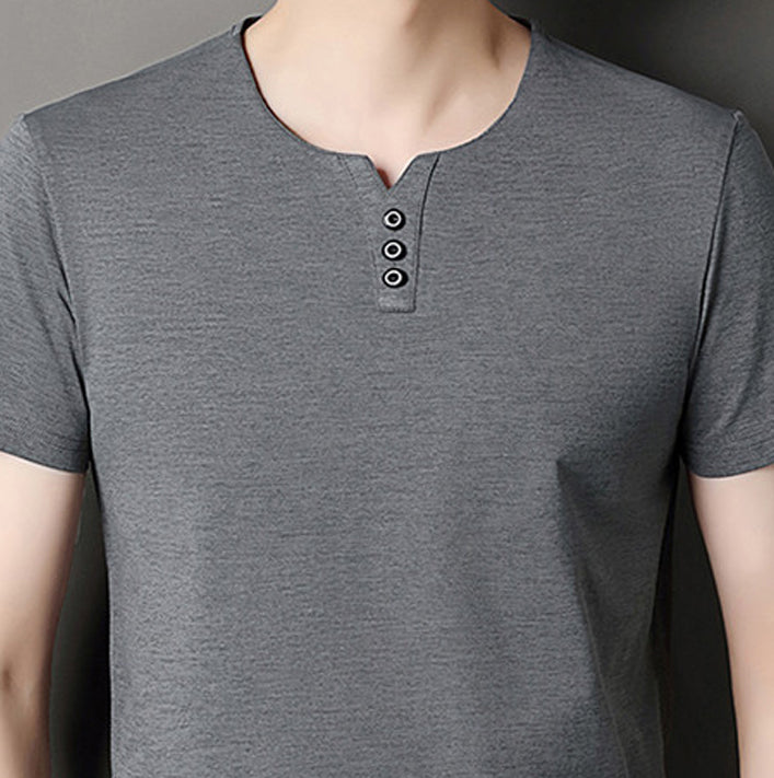 V-Neck Raw Edge T-shirt