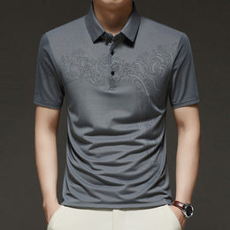 Men Printed Regular Fit Polo Collar T-shirt