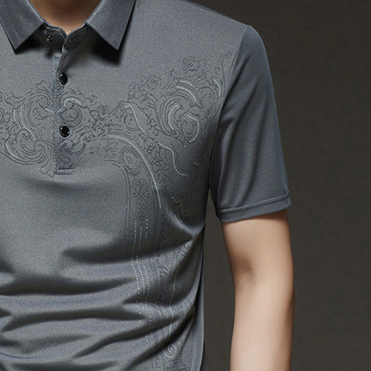 Men Printed Regular Fit Polo Collar T-shirt