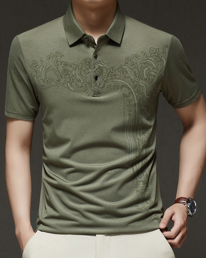 Men Polo Collar T-shirt