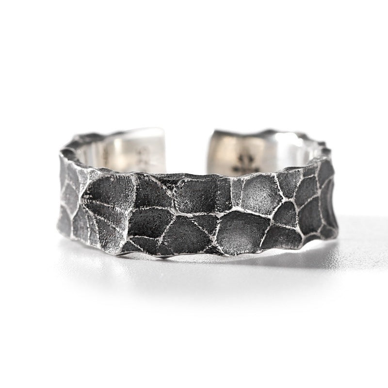 Men Silver-Plated  Adjustable Finger Ring