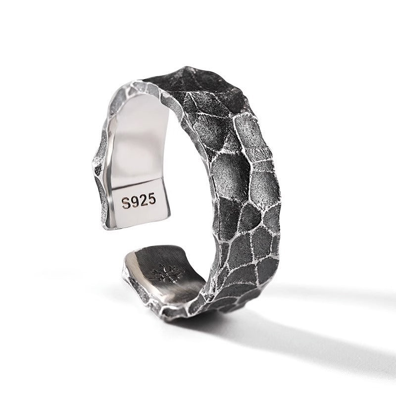 Men Silver-Plated  Adjustable Finger Ring