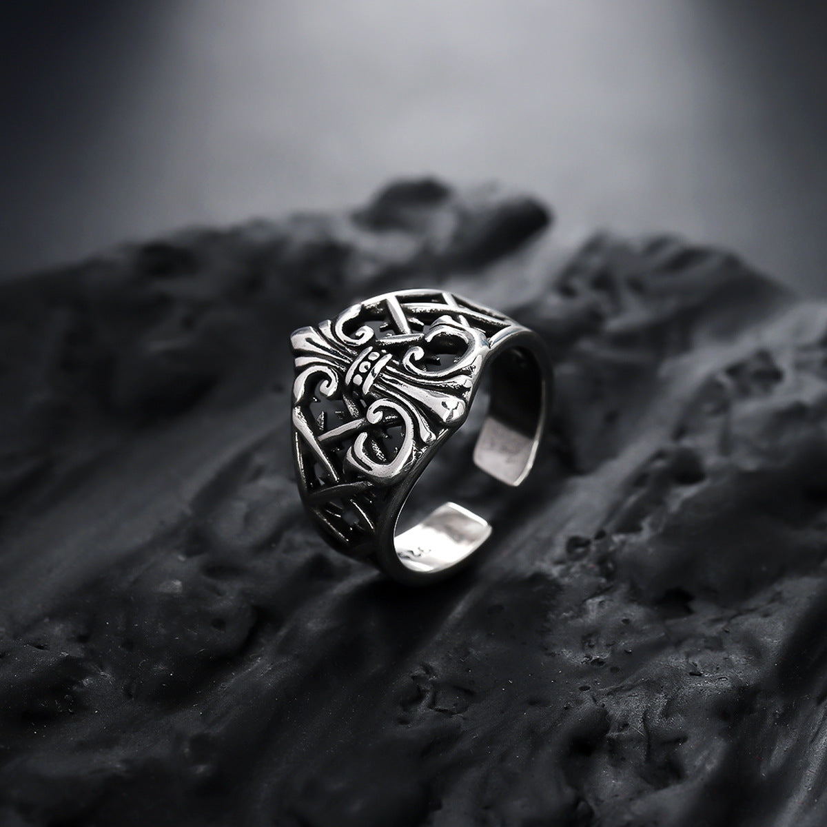 Silver-Plated  Adjustable Finger Ring