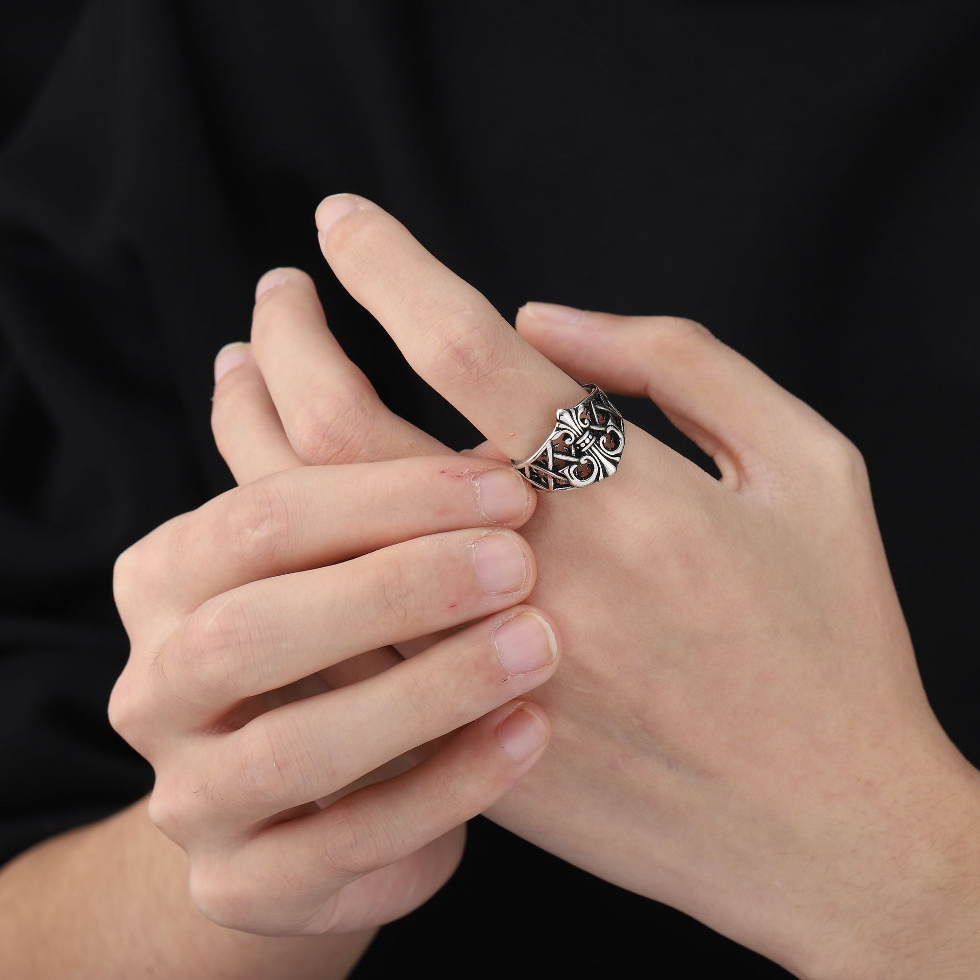 Silver-Plated  Adjustable Finger Ring