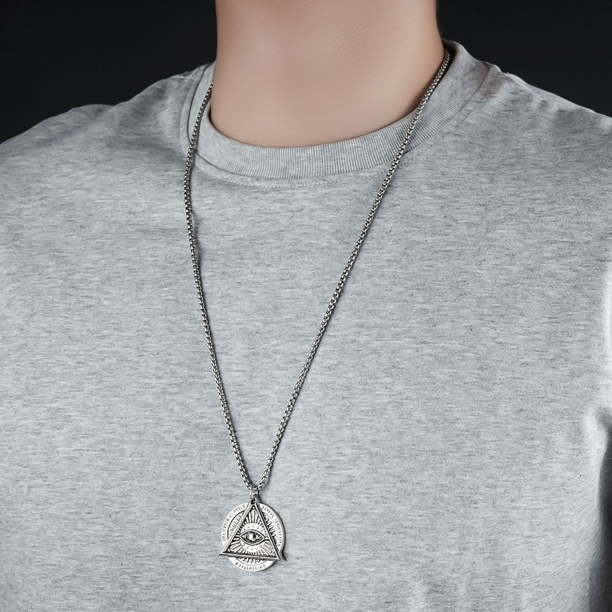 Stainless Steel Silver-Plated Minimal Necklace