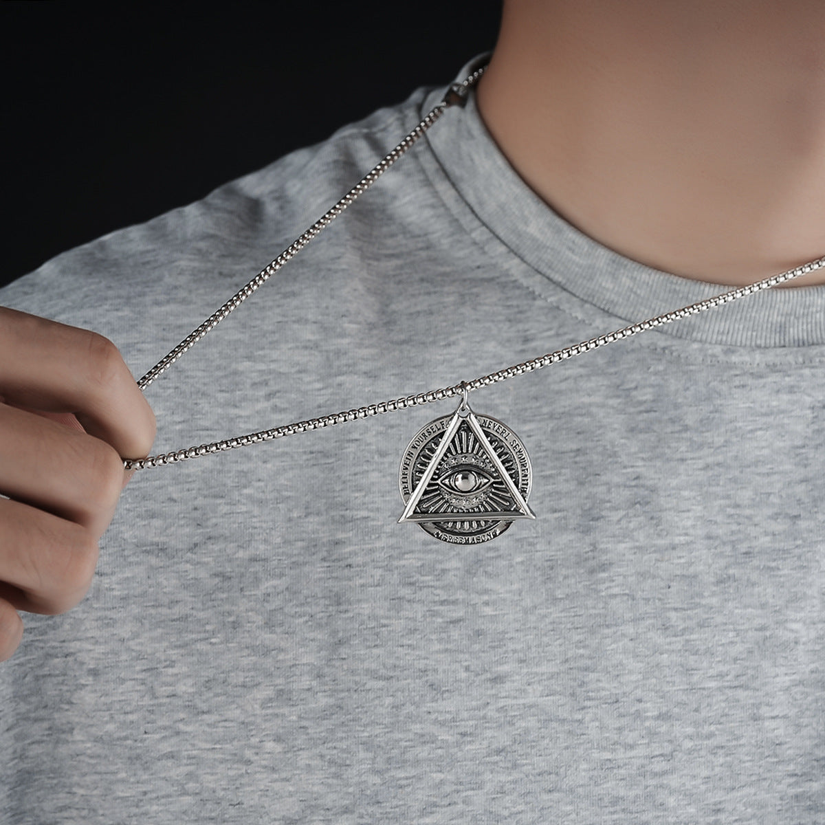 Stainless Steel Silver-Plated Minimal Necklace
