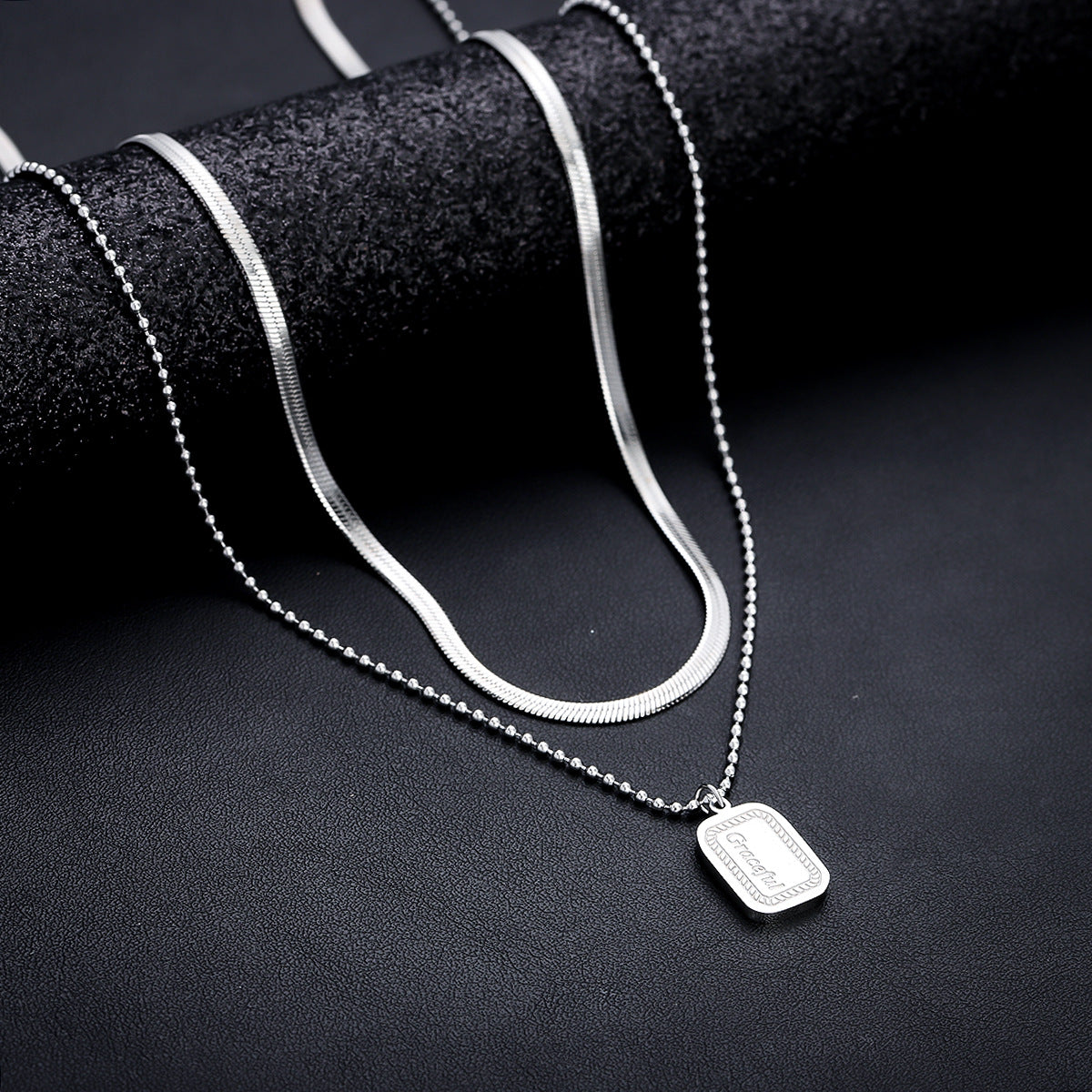 Silver-Plated  Stainless Steel Minimal Chain