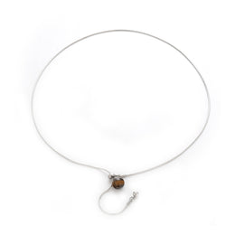 Stainless Steel Silver-Plated Artificial Stones Minimal Necklace