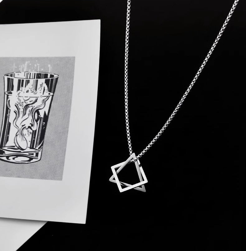 Stainless Steel Silver-Plated Minimal Necklace