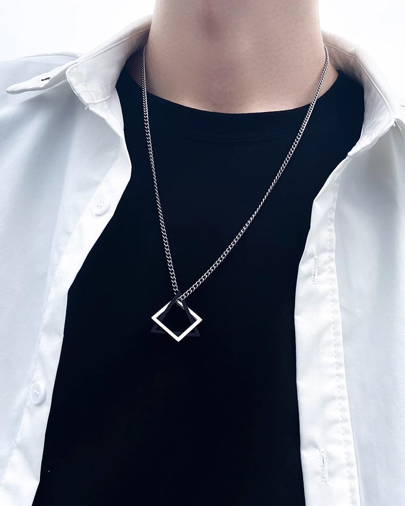 Stainless Steel Silver-Plated Minimal Necklace