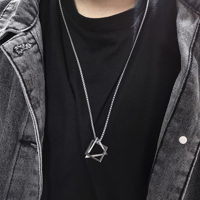 Stainless Steel Silver-Plated Minimal Necklace