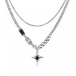 Stainless Steel Silver-Plated Artificial Stones Minimal Necklace