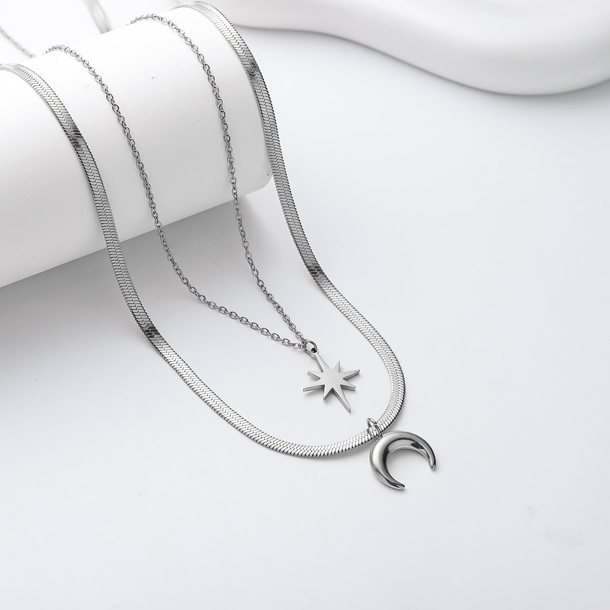 Silver-Plated Stainless Steel Minimal Chain