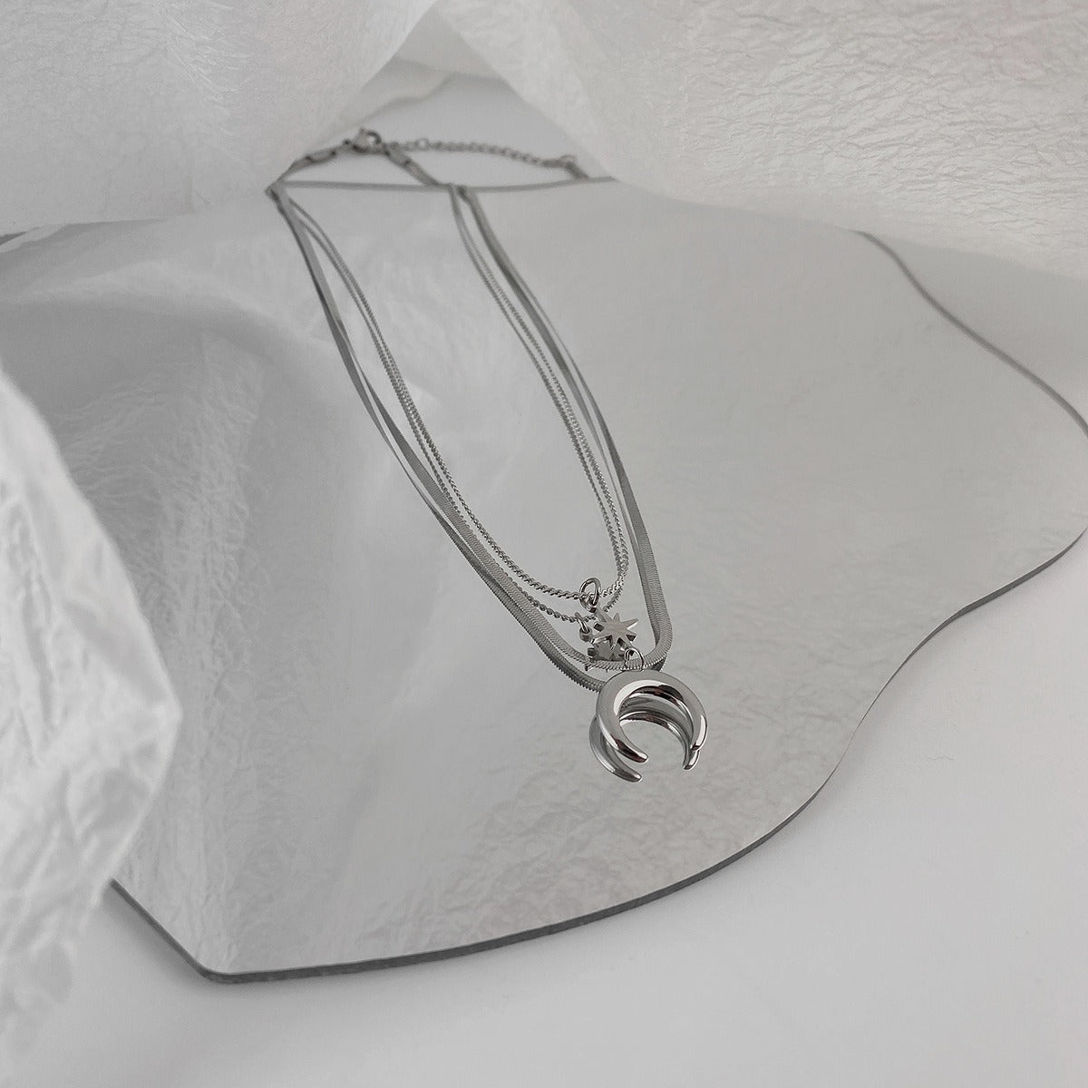 Silver-Plated Stainless Steel Minimal Chain