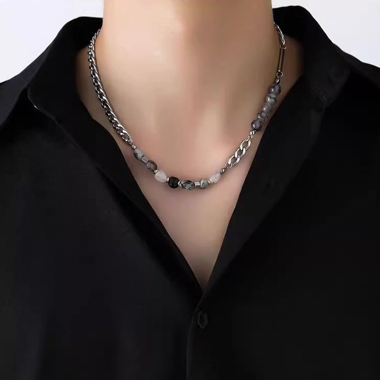 Silver-Plated Enamelled Necklace