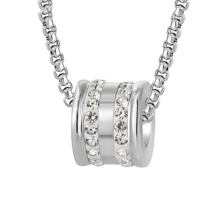 Stainless Steel Silver-Plated Artificial Stones Studded Chain
