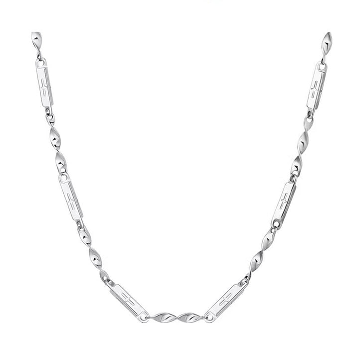 Silver-Plated  Stainless Steel Minimal Chain