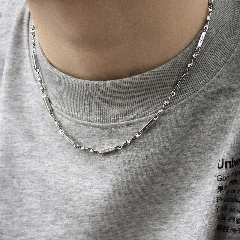 Silver-Plated  Stainless Steel Minimal Chain