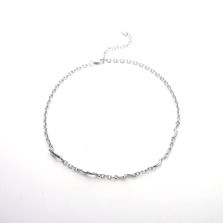 Stainless Steel Silver-Plated Minimal Necklace