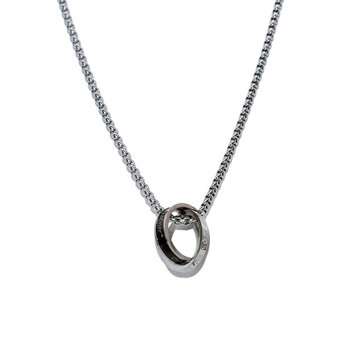 Stainless Steel Silver-Plated Minimal Necklace