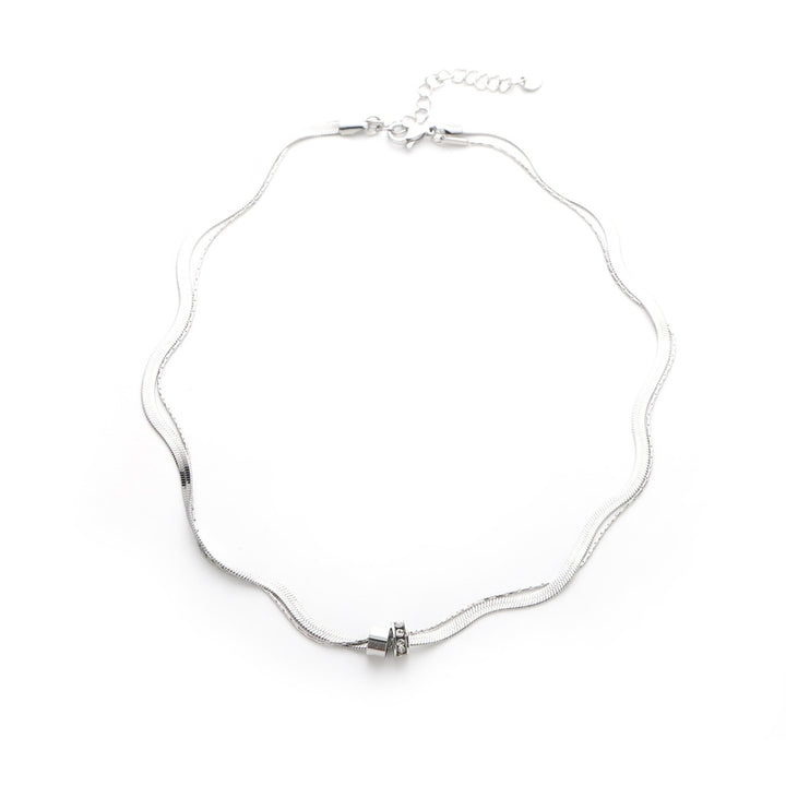 Silver-Plated  Stainless Steel Statement Chain
