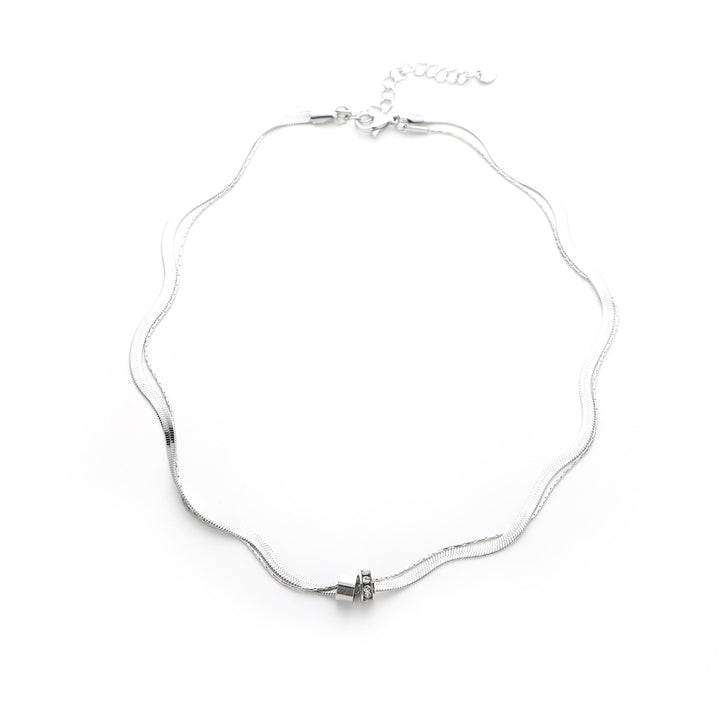 Silver-Plated  Stainless Steel Statement Chain