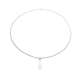 Stainless Steel Silver-Plated Minimal Necklace