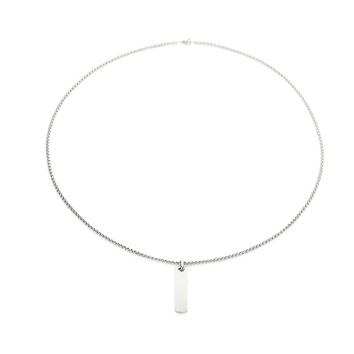 Stainless Steel Silver-Plated Minimal Necklace