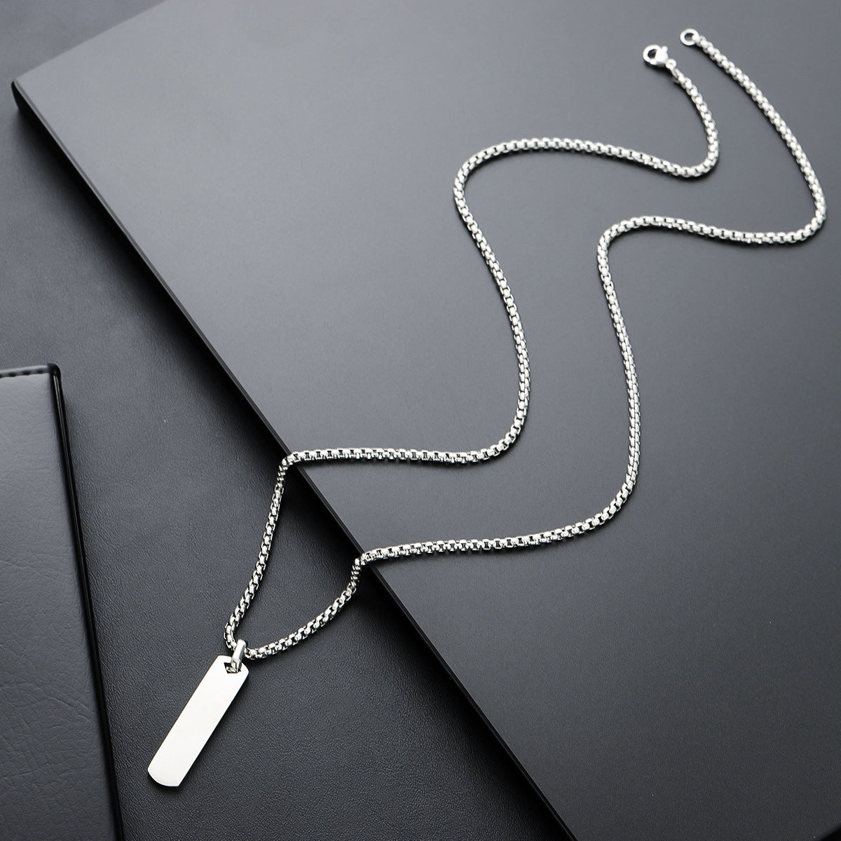 Stainless Steel Silver-Plated Minimal Necklace