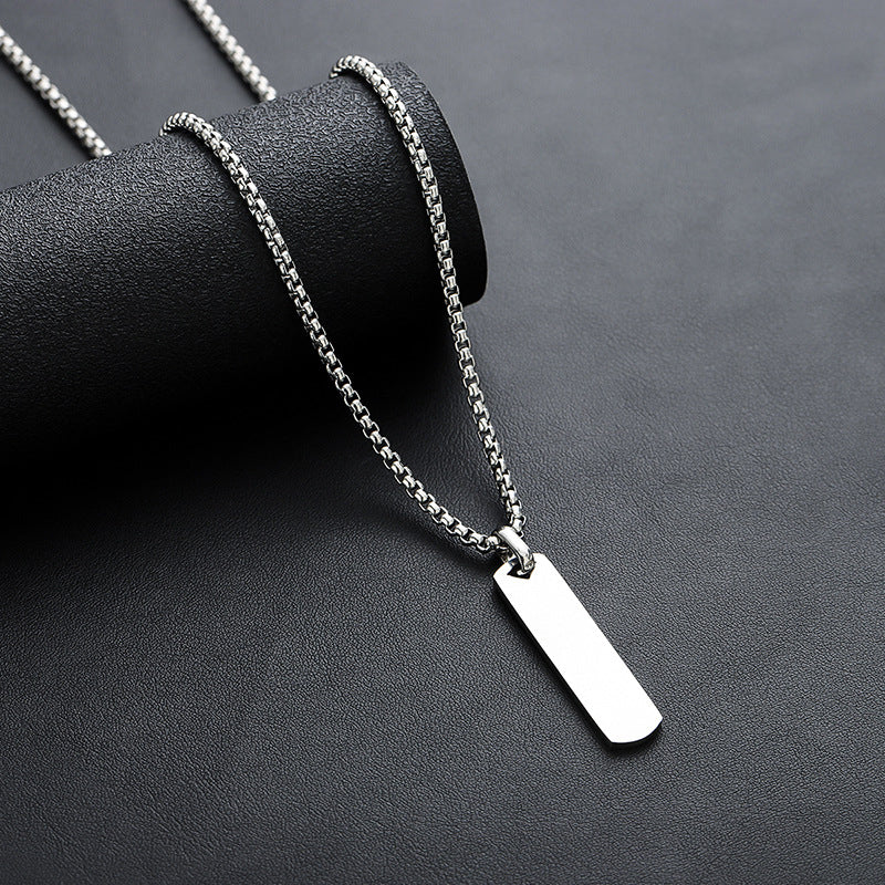 Stainless Steel Silver-Plated Minimal Necklace