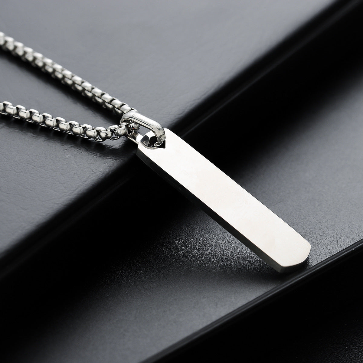Stainless Steel Silver-Plated Minimal Necklace