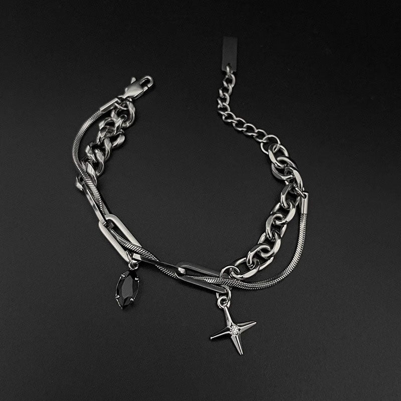 Men Silver-Plated Link Bracelet