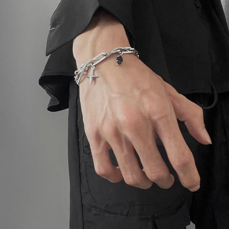 Men Silver-Plated Link Bracelet