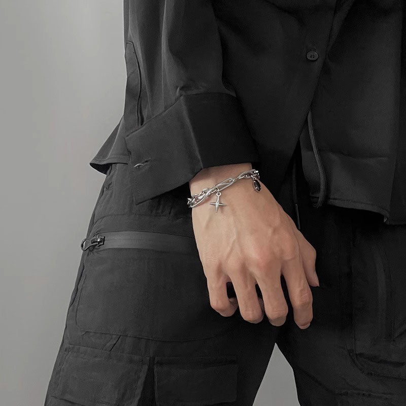 Men Silver-Plated Link Bracelet