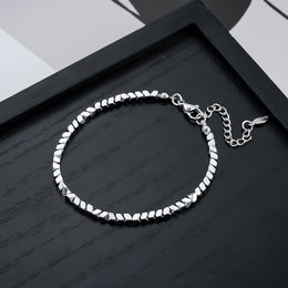Men Silver-Plated Wraparound Bracelet