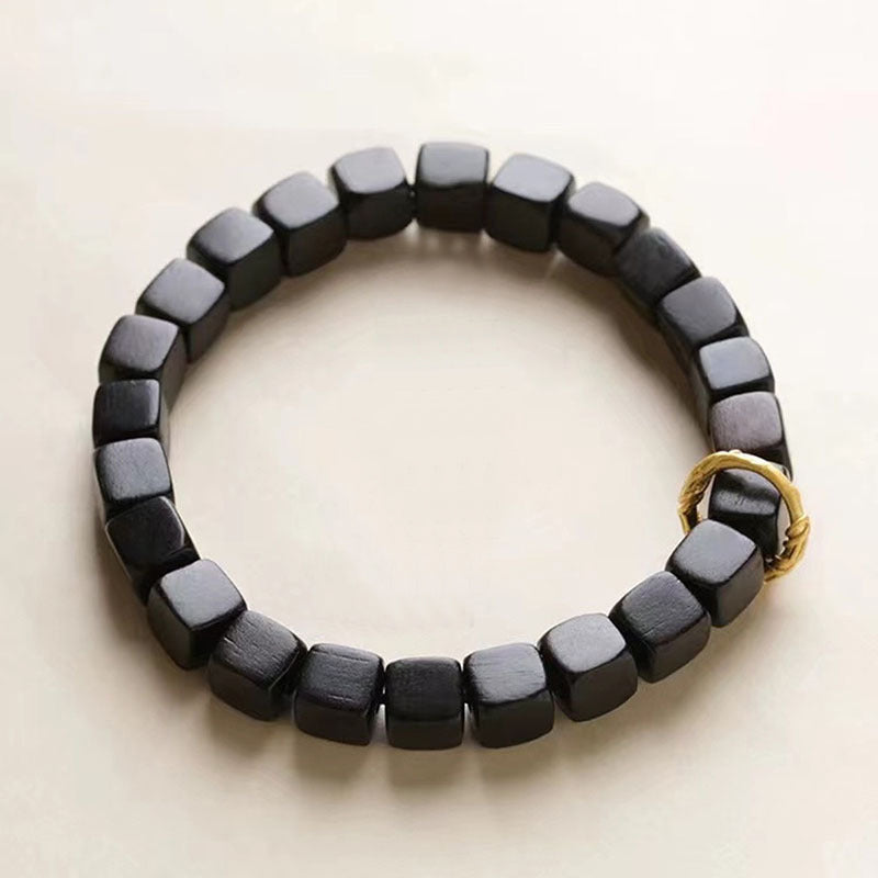 Men Wood Gold-Plated Bracelet