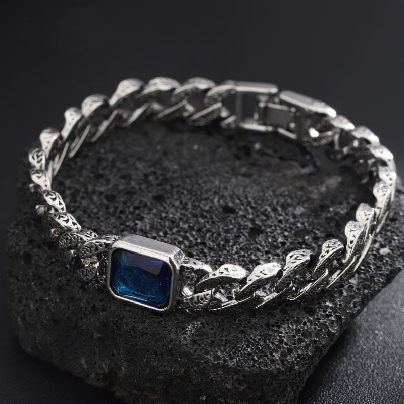 Men Silver-Plated Wraparound Bracelet
