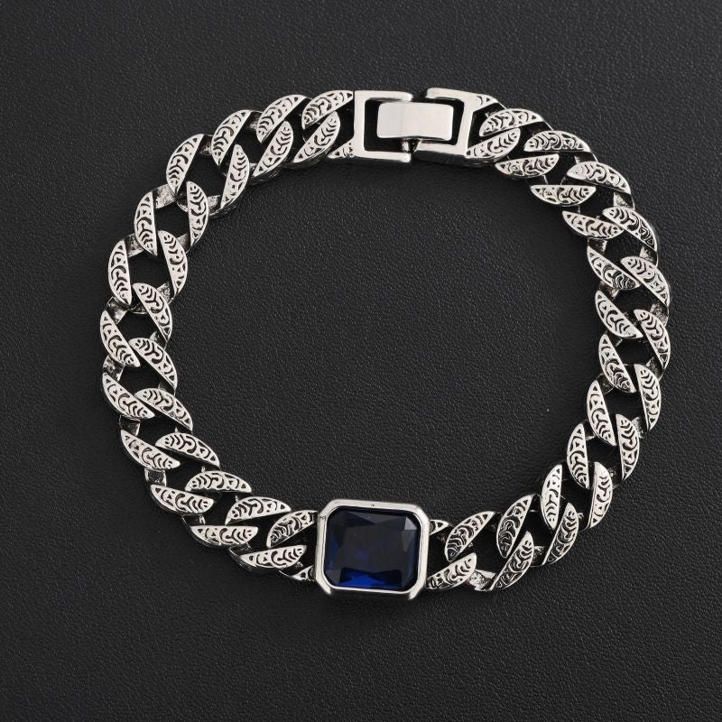 Men Silver-Plated Wraparound Bracelet