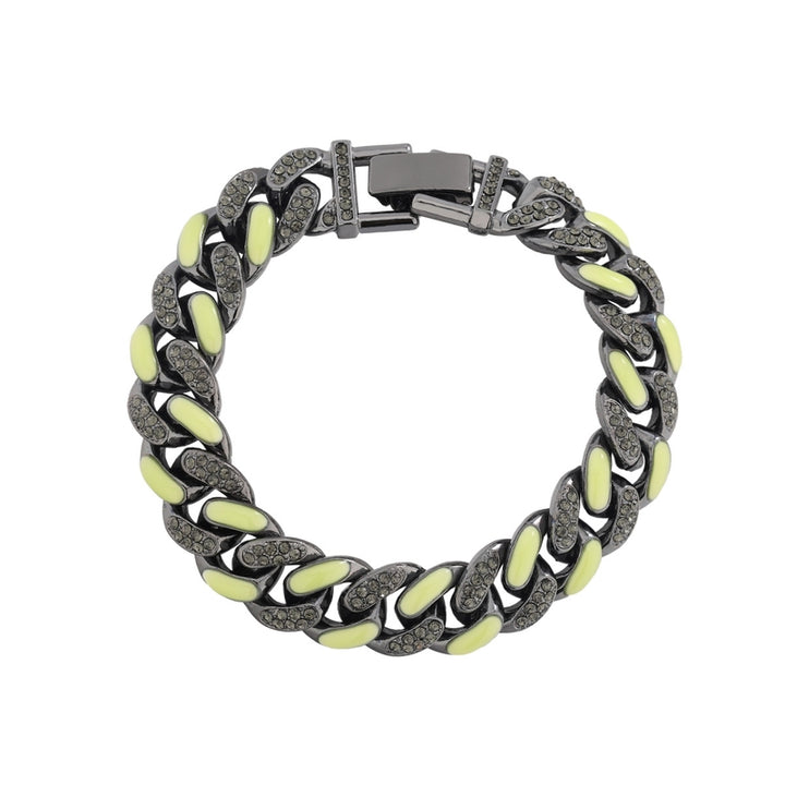Men Stainless Steel Silver-Plated Link Bracelet