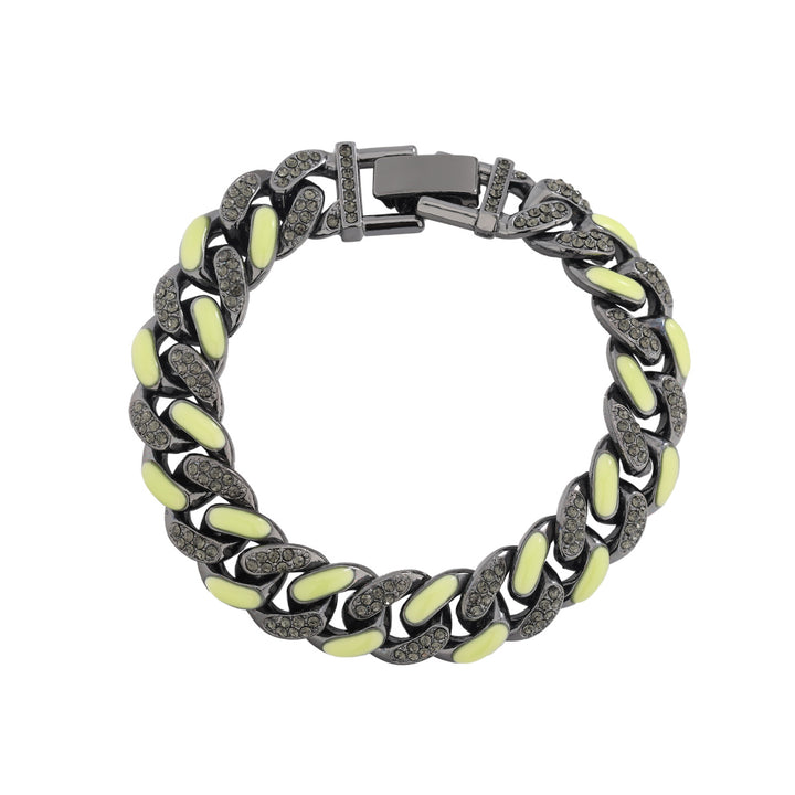 Men Stainless Steel Silver-Plated Link Bracelet