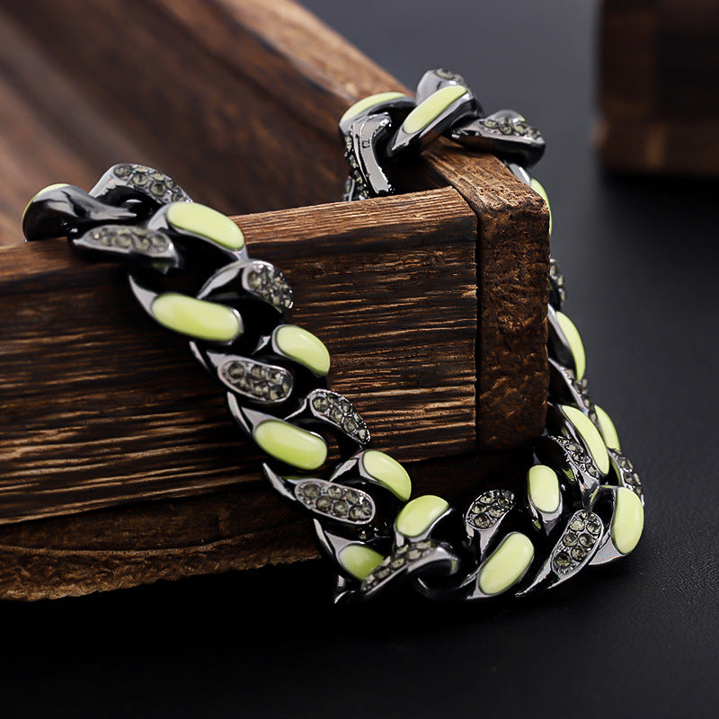 Men Stainless Steel Silver-Plated Link Bracelet