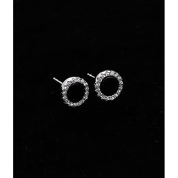 Stainless Steel Silver Plated Studded Circular Shaped Studs