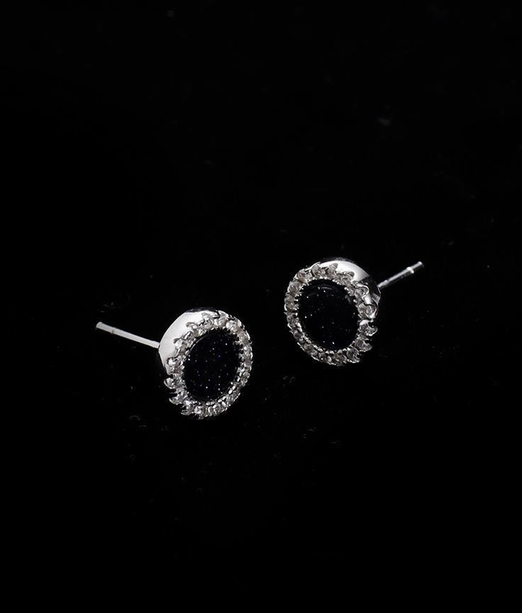 Stainless Steel Silver Plated Studded Circular Shaped Studs