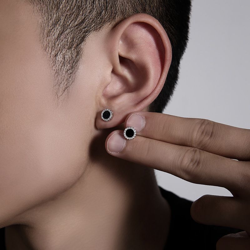 Stainless Steel Silver Plated Studded Circular Shaped Studs
