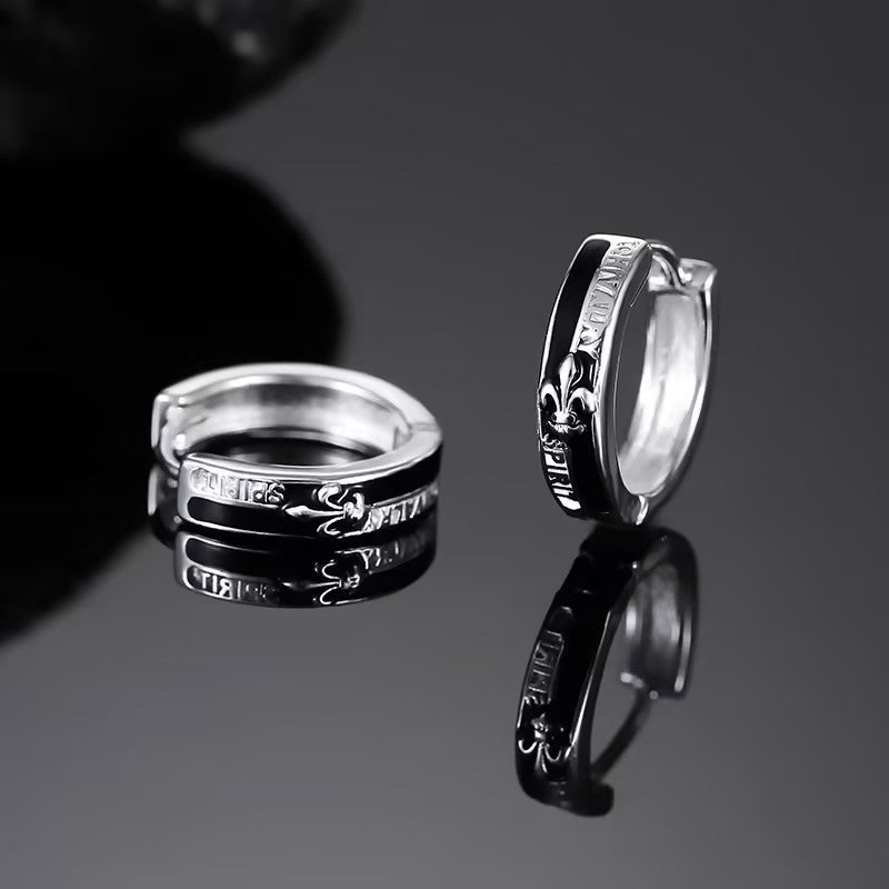Silver-Plated Circular Shaped Hoop Earrings