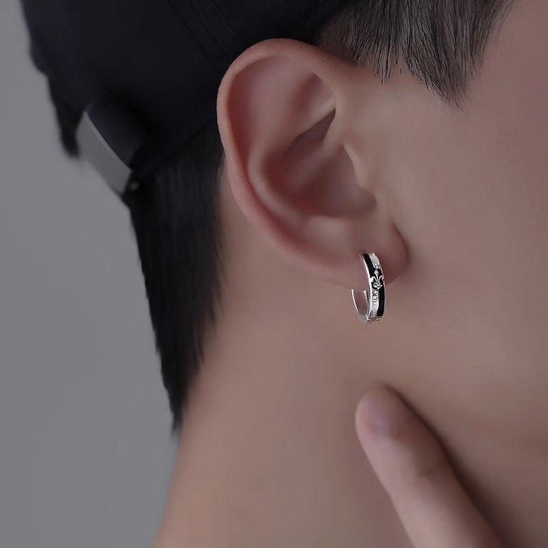 Silver-Plated Circular Shaped Hoop Earrings