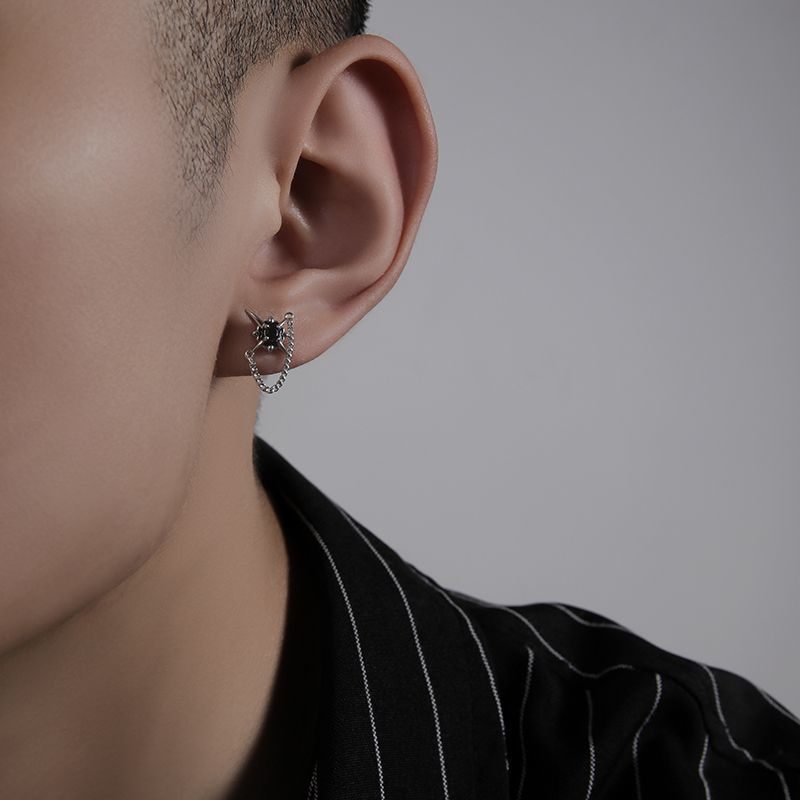 Stainless Steel Silver Plated Studded Contemporary Studs